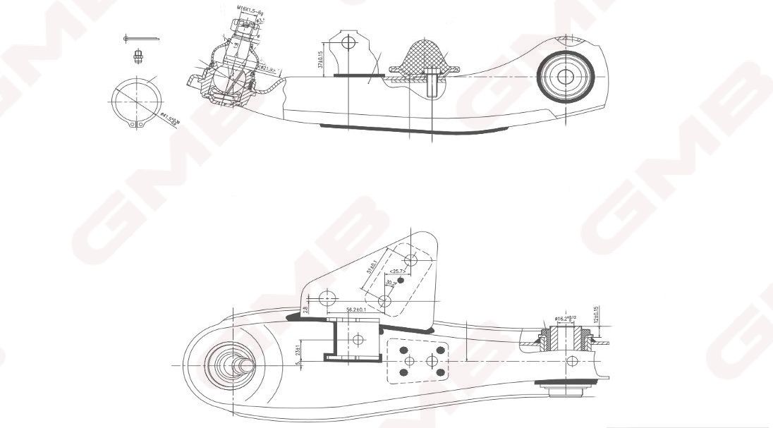 РЫЧАГ ПОДВЕСКИ GMB 02100077