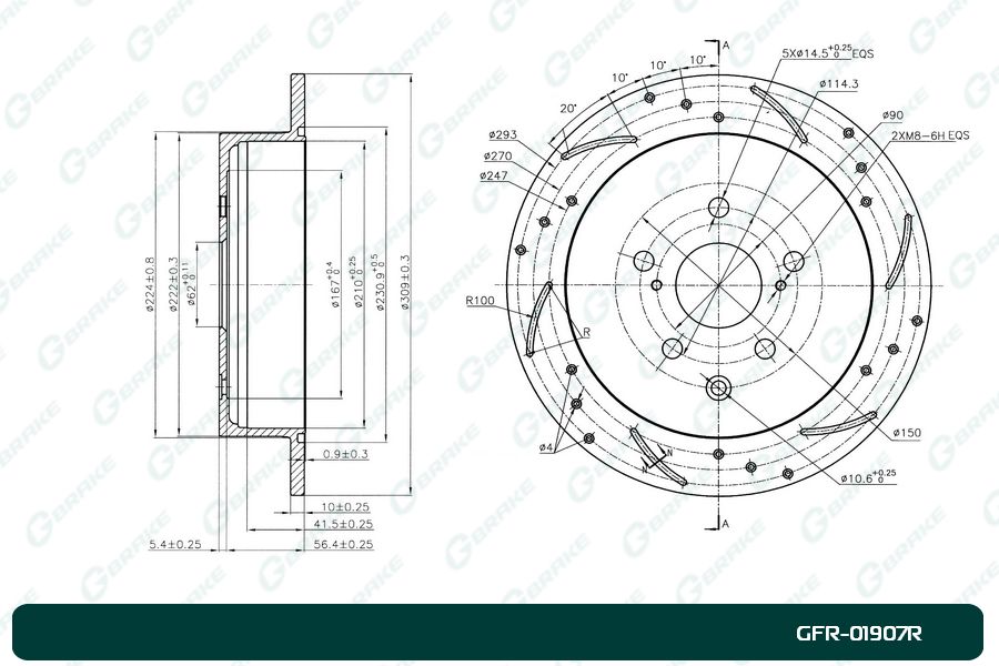 ДИСК ТОРМОЗНОЙ G-BRAKE GFR01907R