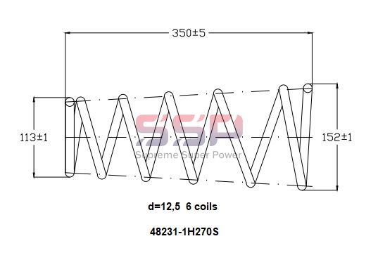 ПРУЖИНА ПОДВЕСКИ SSP 482311H270S