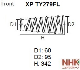 ПРУЖИНА ПОДВЕСКИ NHK XPTY279FL