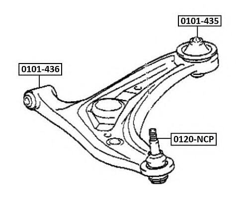 РЫЧАГ ПОДВЕСКИ JETT V91148R