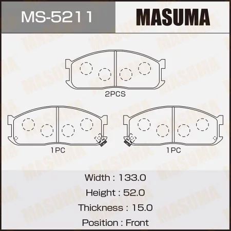 КОЛОДКИ ТОРМОЗНЫЕ ДИСКОВЫЕ MASUMA MS5211