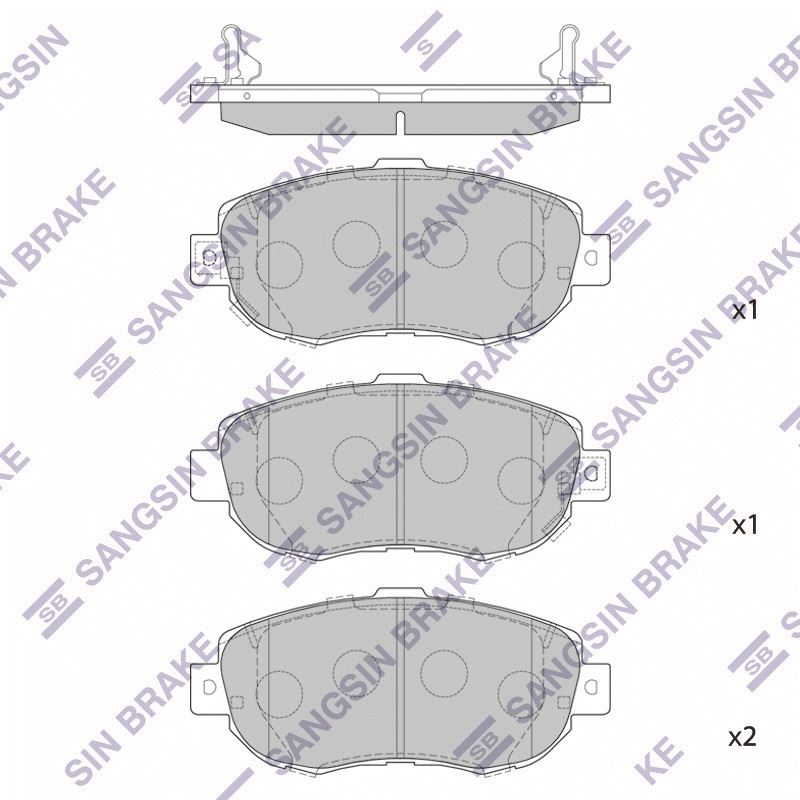 КОЛОДКИ ТОРМОЗНЫЕ ДИСКОВЫЕ SANGSIN BRAKE SP1386