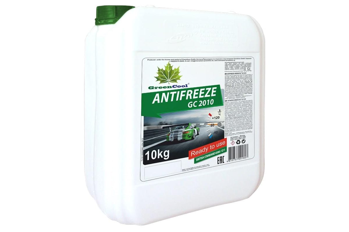 АНТИФРИЗ GREENCOOL 751807 GC2010 -40 Зеленый 10 л.