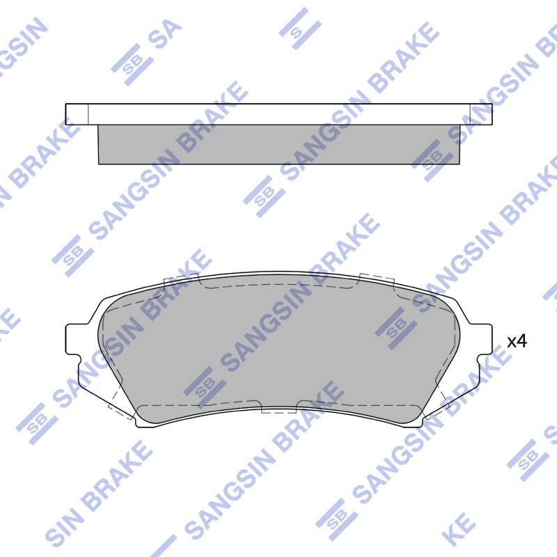 КОЛОДКИ ТОРМОЗНЫЕ ДИСКОВЫЕ SANGSIN BRAKE SP1380