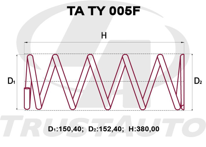 ПРУЖИНА ПОДВЕСКИ TRUSTAUTO TATY005F