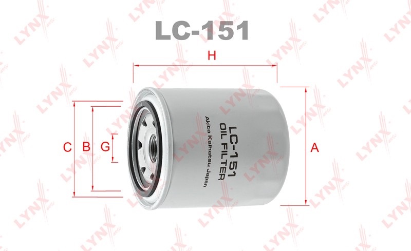 ФИЛЬТР МАСЛЯНЫЙ LYNXauto LC151