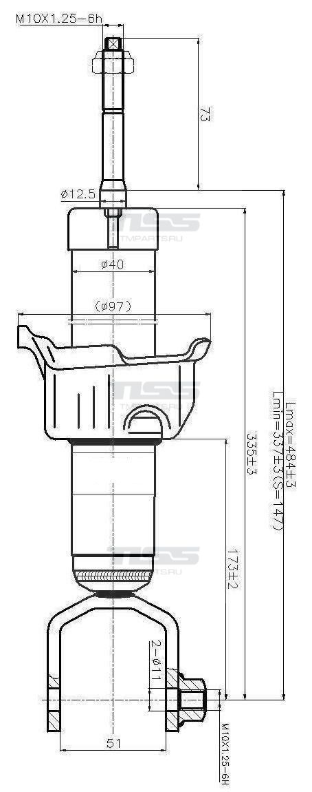 АМОРТИЗАТОР ПОДВЕСКИ JD JAA0205