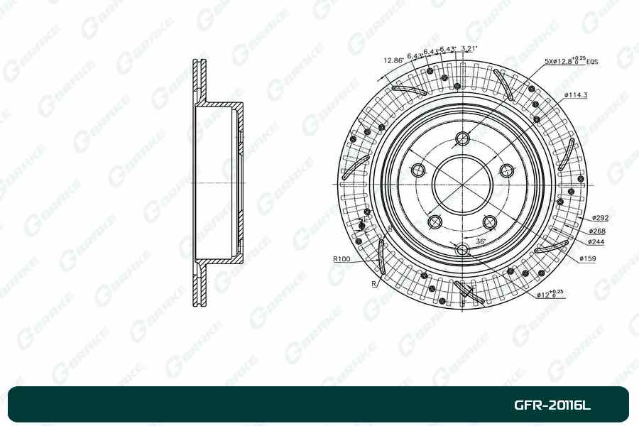 ДИСК ТОРМОЗНОЙ G-BRAKE GFR20116L