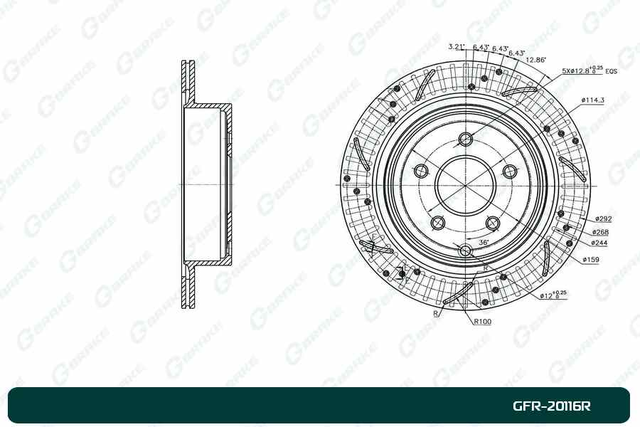 ДИСК ТОРМОЗНОЙ G-BRAKE GFR20116R