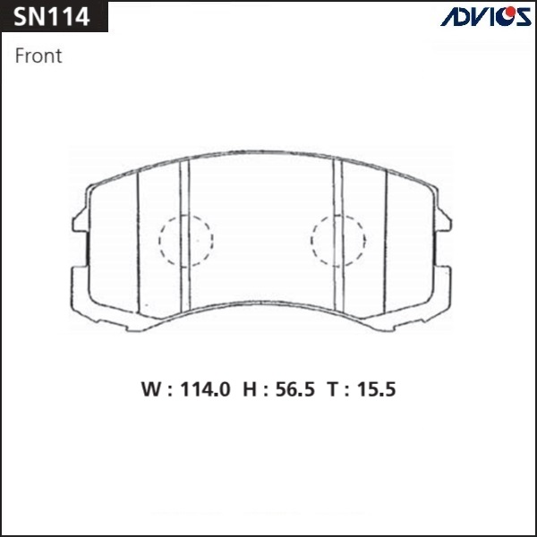 КОЛОДКИ ТОРМОЗНЫЕ ДИСКОВЫЕ ADVICS SN114