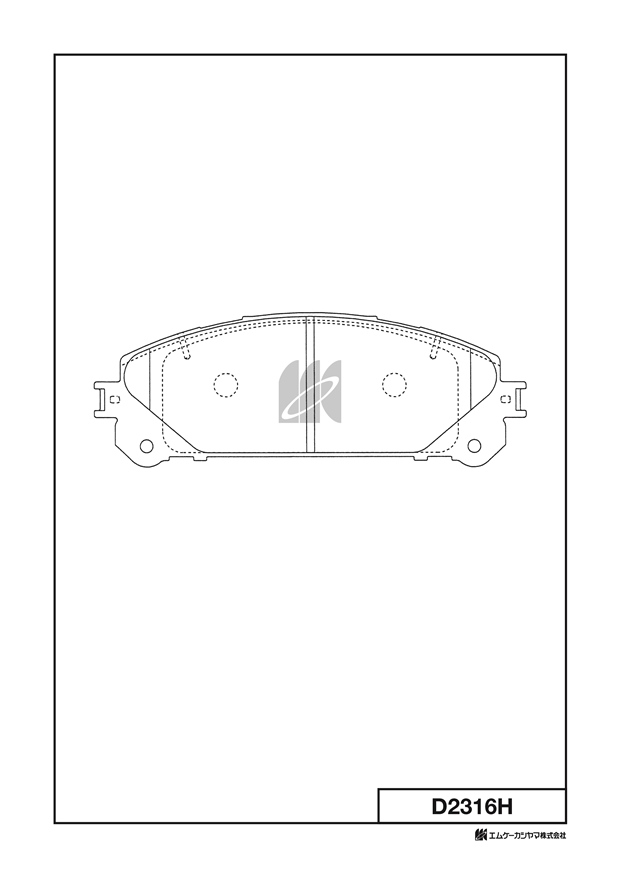 КОЛОДКИ ТОРМОЗНЫЕ ДИСКОВЫЕ KASHIYAMA D2316H