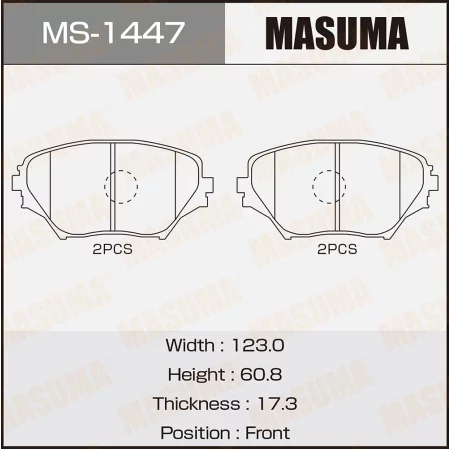 КОЛОДКИ ТОРМОЗНЫЕ ДИСКОВЫЕ MASUMA MS1447