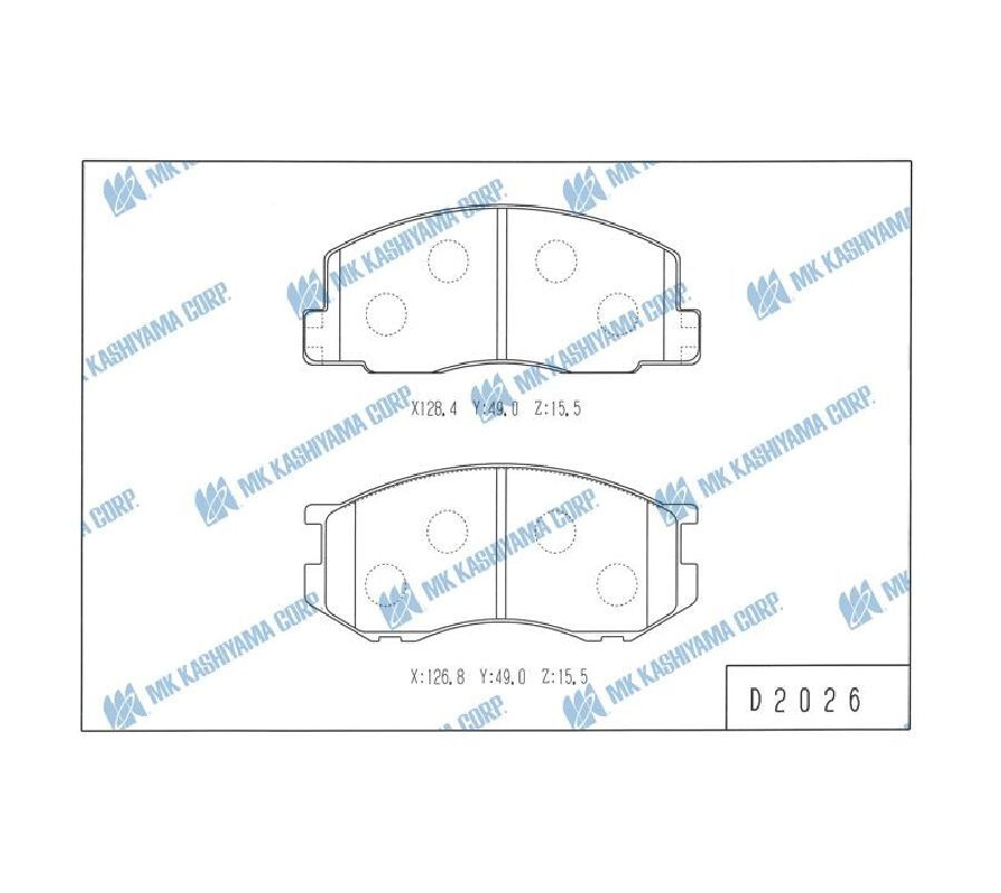 КОЛОДКИ ТОРМОЗНЫЕ ДИСКОВЫЕ KASHIYAMA D2026