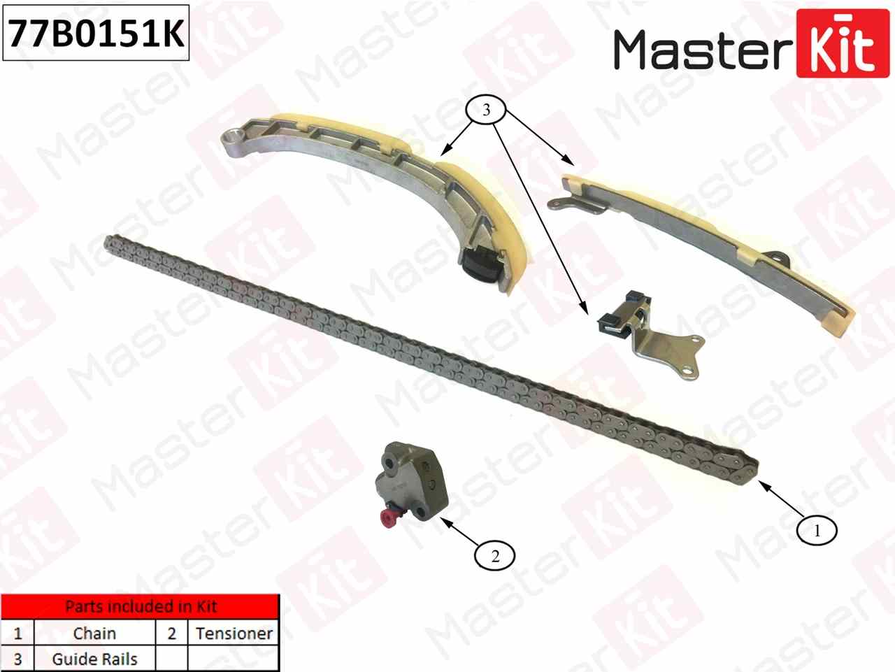 ЦЕПЬ ГРМ MASTERKIT 77B0151K