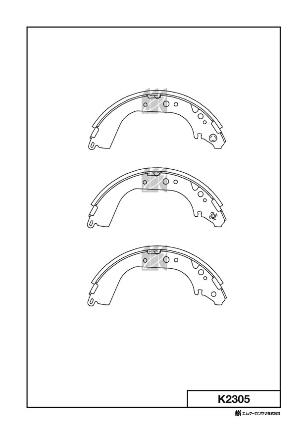 КОЛОДКИ ТОРМОЗНЫЕ БАРАБАННЫЕ KASHIYAMA K2305