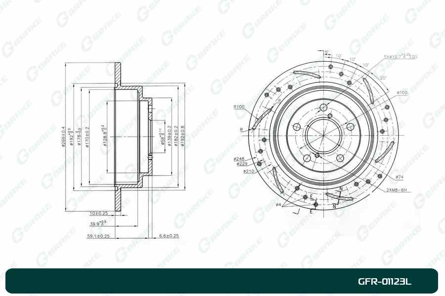ДИСК ТОРМОЗНОЙ G-BRAKE GFR01123L
