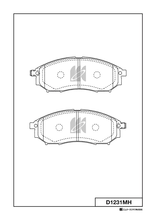 КОЛОДКИ ТОРМОЗНЫЕ ДИСКОВЫЕ KASHIYAMA D1231MH