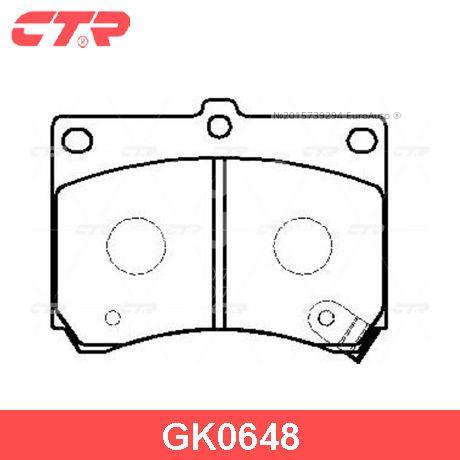 КОЛОДКИ ТОРМОЗНЫЕ ДИСКОВЫЕ CTR GK0648