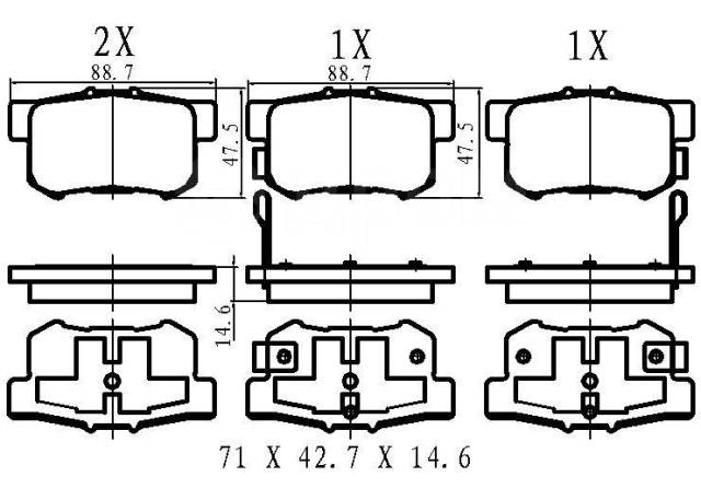 КОЛОДКИ ТОРМОЗНЫЕ ДИСКОВЫЕ IXAT X3P0014