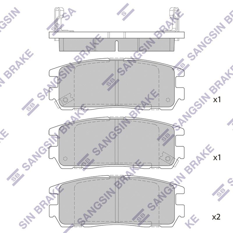 КОЛОДКИ ТОРМОЗНЫЕ ДИСКОВЫЕ SANGSIN BRAKE SP2089