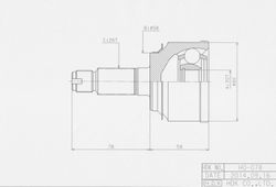 ШРУС ВНЕШНИЙ (НАРУЖНИЙ) HDK HOE078