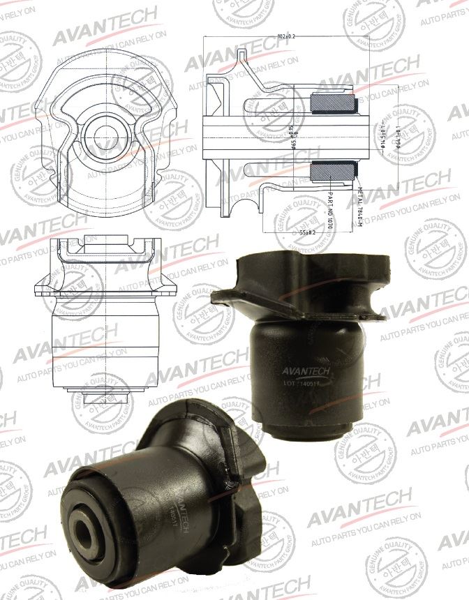 САЙЛЕНТБЛОК БАЛКИ МОСТА AVANTECH ASB0195