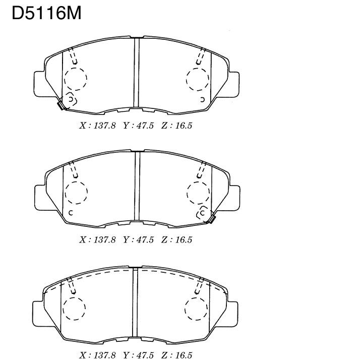 КОЛОДКИ ТОРМОЗНЫЕ ДИСКОВЫЕ KASHIYAMA D5116M