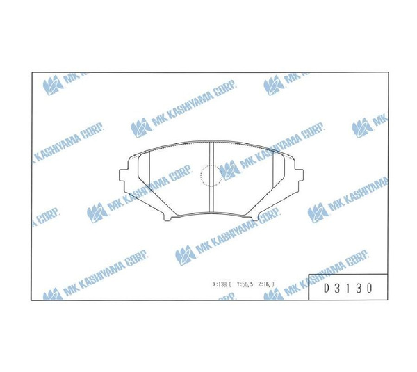 КОЛОДКИ ТОРМОЗНЫЕ ДИСКОВЫЕ KASHIYAMA D3130