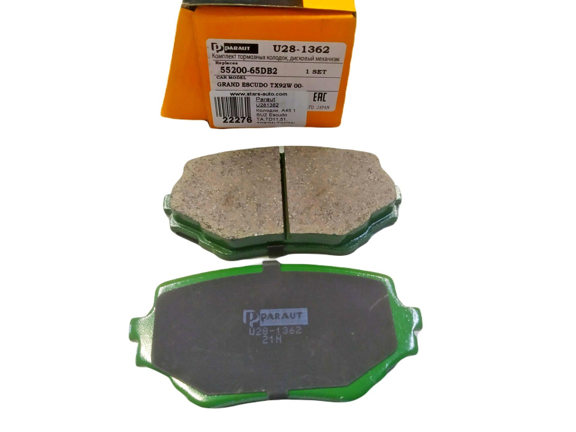 КОЛОДКИ ТОРМОЗНЫЕ ДИСКОВЫЕ PARAUT U281362