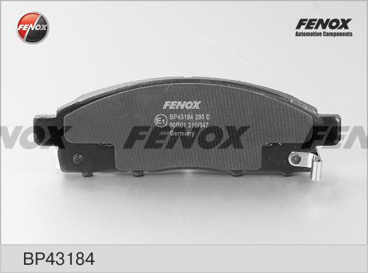 КОЛОДКИ ТОРМОЗНЫЕ ДИСКОВЫЕ FENOX BP43184