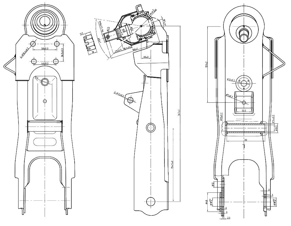 РЫЧАГ ПОДВЕСКИ JD JDCP614L