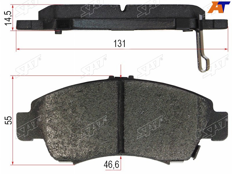 КОЛОДКИ ТОРМОЗНЫЕ ДИСКОВЫЕ SAT ST45022S04G01