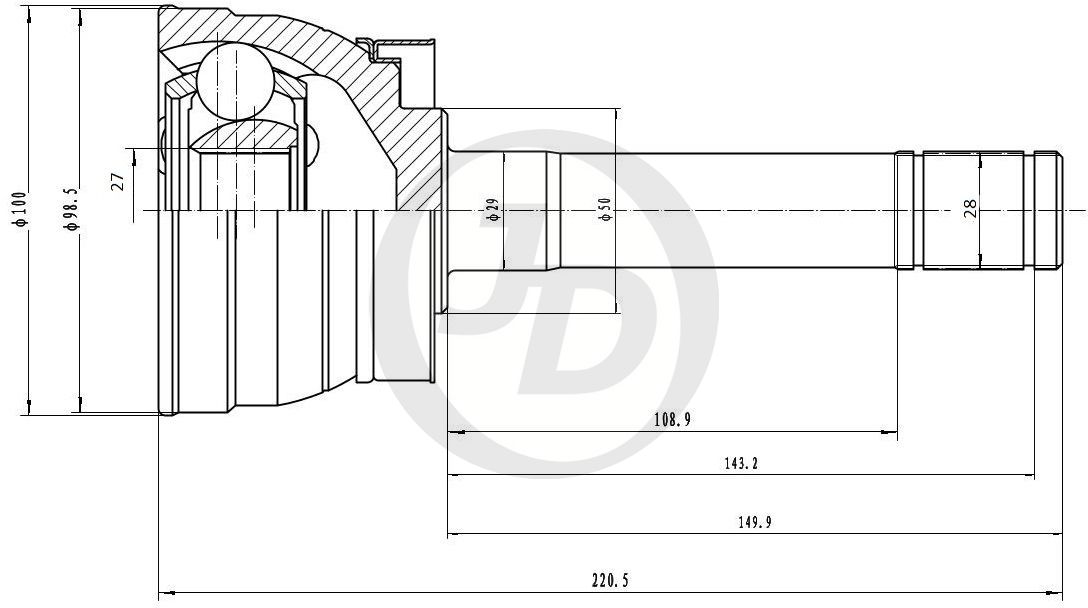 ШРУС ВНЕШНИЙ JD JCT0035
