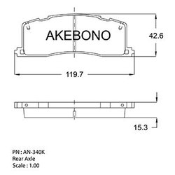 КОЛОДКИ ТОРМОЗНЫЕ ДИСКОВЫЕ AKEBONO AN340K