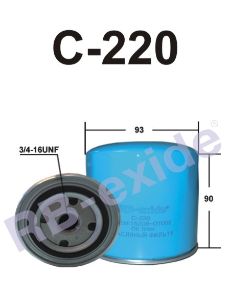 ФИЛЬТР МАСЛЕННЫЙ RBEXIDE С220