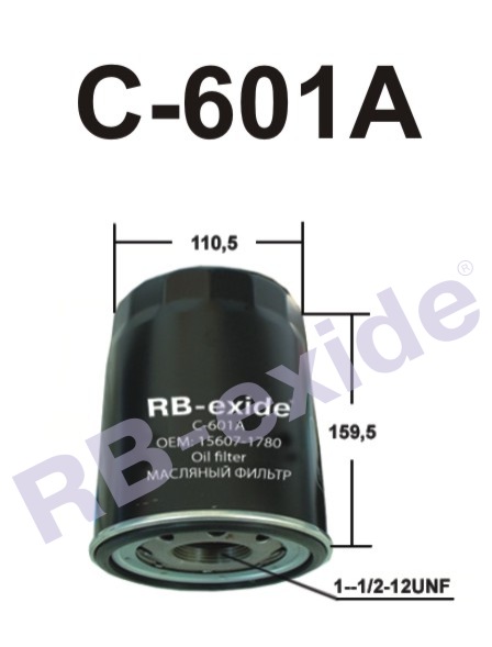 ФИЛЬТР МАСЛЕННЫЙ RBEXIDE C601
