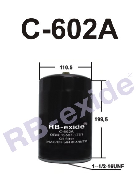 ФИЛЬТР МАСЛЕННЫЙ RBEXIDE С602