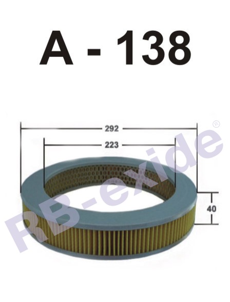 ФИЛЬТР ВОЗДУШНЫЙ RBEXIDE A138