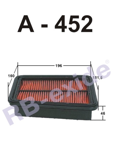 ФИЛЬТР ВОЗДУШНЫЙ RBEXIDE A452