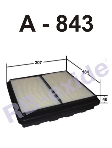 ФИЛЬТР ВОЗДУШНЫЙ RBEXIDE A843