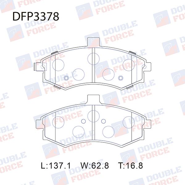 КОЛОДКИ ТОРМОЗНЫЕ ДИСКОВЫЕ DOUBLE FORCE DFP3378