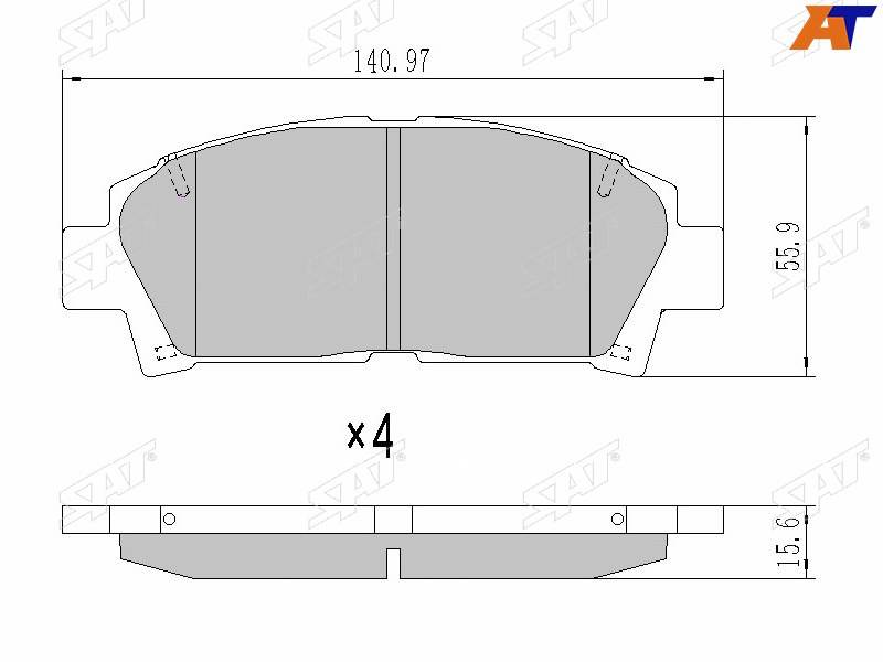 КОЛОДКИ РУЧНОГО ТОРМОЗА SAT ST0446520510
