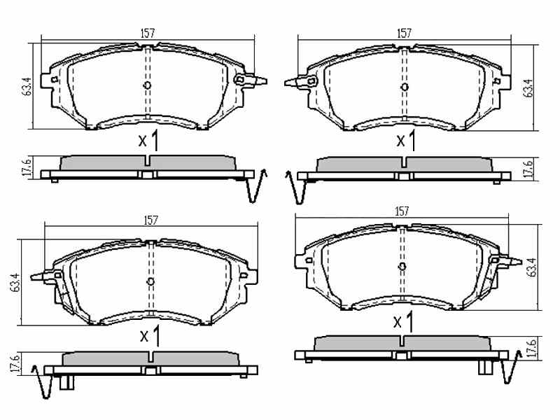 КОЛОДКИ ТОРМОЗНЫЕ ДИСКОВЫЕ SAT ST26296XA010