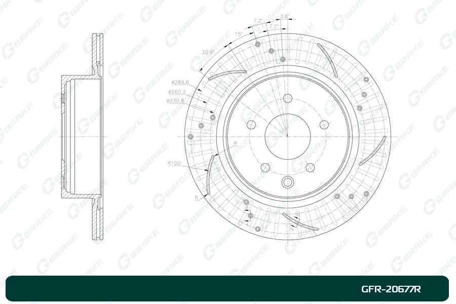 ДИСК ТОРМОЗНОЙ G-BRAKE GFR20677R