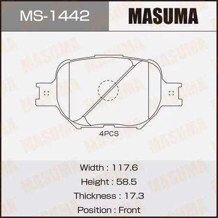 КОЛОДКИ ТОРМОЗНЫЕ ДИСКОВЫЕ MASUMA MS1442