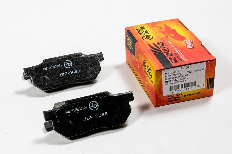КОЛОДКИ ТОРМОЗНЫЕ ДИСКОВЫЕ JD JBP0088
