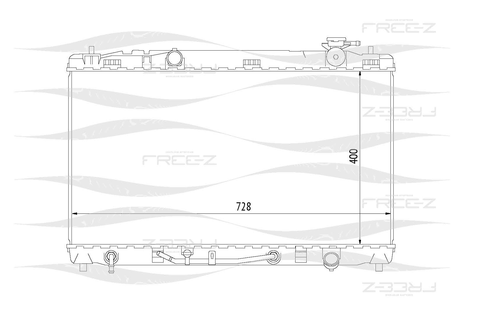 РАДИАТОР СИСТЕМЫ ОХЛАЖДЕНИЯ ДВС FREE-Z KK0193