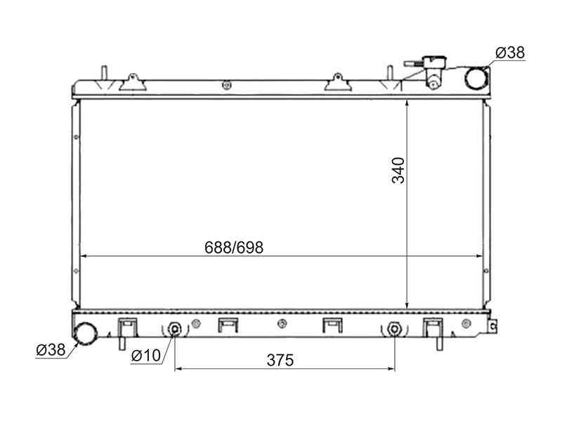 РАДИАТОР СИСТЕМЫ ОХЛАЖДЕНИЯ ДВС SAT SB000199