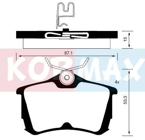 КОЛОДКИ ТОРМОЗНЫЕ ДИСКОВЫЕ KORMAX KBP080